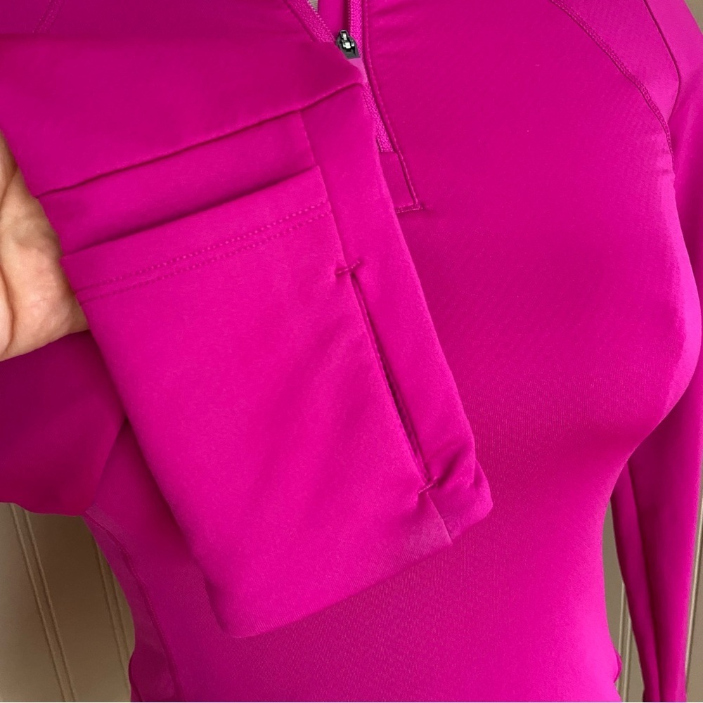 Athleta Whistler Fuchsia Pink Half Zip Sweater Shirt Women’s Size XXS - Picture 3 of 8